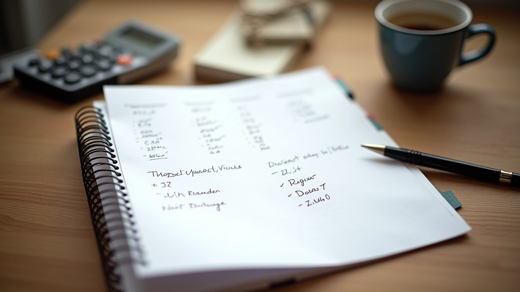 Carnet ouvert avec notes manuscrites sur la gestion des risques et les plans de trading
