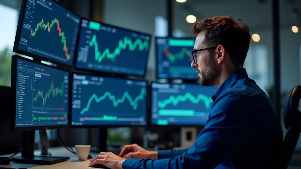 Écran affichant des graphiques de trading en direct