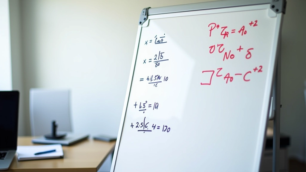 Tableau blanc avec diagramme montrant la formule de calcul du risque par trade